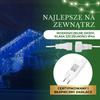 Kurtyna świetlna 1500 led girlanda, lampki wewnętrzno-zewnętrzne sople niebieski