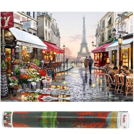 Haft diamentowy mozaika Paryż obraz wieża Eiffla 40x30 cm