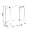 Biurko gabinetowe, stolik do nauki składany, komputerowy 80 cm drewniane, białe