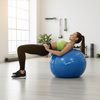 Piłka fitness 75 cm do ćwiczeń pilates i jogi z pompką, gimnastyczna, niebieska