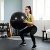 Piłka fitness 75 cm do ćwiczeń pilates i jogi z pompką, gimnastyczna, czarna