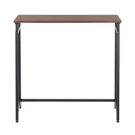 Biurko gabinetowe, stolik do nauki składany, komputerowy 80 cm drewniane, ciemnobrązowe