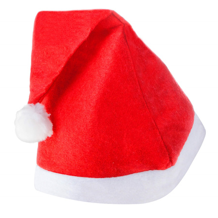 Czapka Mikołaja mikołajki strój czerwona 10 szt.