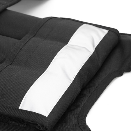 Kamizelka z obciążeniem, regulowana 20 kg treningowa do ćwiczeń siłowych, biegania, czarna