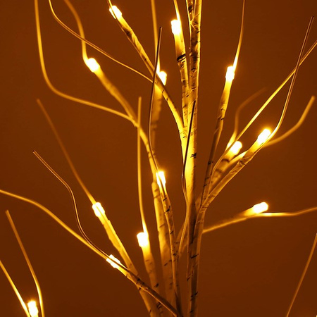Drzewko świecące 120 cm brzoza LED dekoracja świąteczna