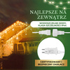 Kurtyna świetlna 500 led girlanda, lampki wewnętrzno-zewnętrzne 24 m sople biały ciepły + flash