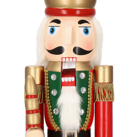 Dziadek do orzechów 60 cm czerwono-zielony, figurka, ozdoba świąteczna