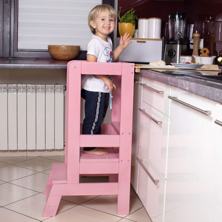 Kitchen helper, pomocnik kuchenny, podest dla dzieci 90 cm różowy