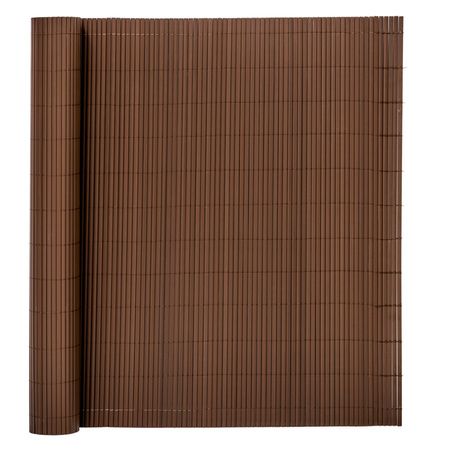 Osłona PVC maskująca 500x160 cm mata na balkon, taras, ogrodzenie, brązowa