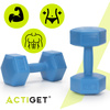 Hantle 2x2,5kg hexagonalne do ćwiczeń fitness ciężarki zestaw 2 szt. niebieskie