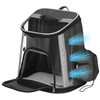 Plecak transporter dla kota królika psa 38 x 34 x 26 cm torba transportowa do 15 kg czarna
