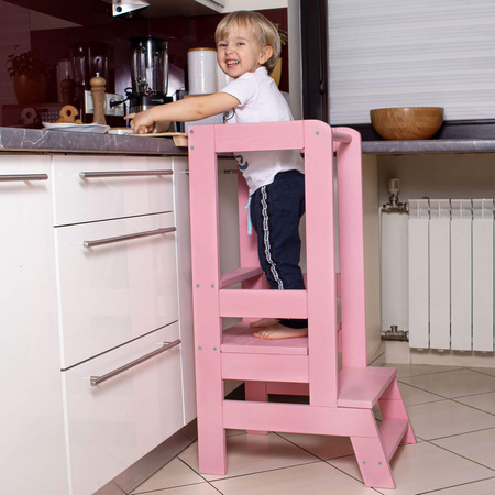 Kitchen helper, pomocnik kuchenny, podest dla dzieci 90 cm różowy