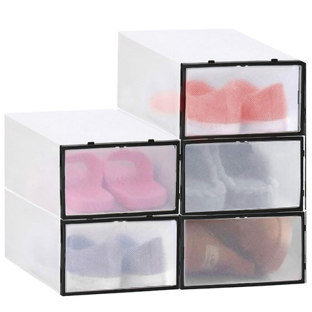 Organizer na buty 34x23x13,5 cm zestaw 5 szt. pudełka z otwieraną klapą