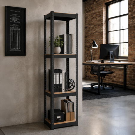 Regał magazynowy, metalowy 180x40x40 cm 4 półki, udźwig 400 kg do garażu, piwnicy 