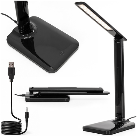 Lampka LED na biurko 55 cm z regulowanym ramieniem, do nauki, czytania, pracy, 3 barwy światła