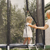 Siatka do trampoliny zewnętrzna z osłoną na sprężyny 396 cm 13 FT 8 słupków niebieska