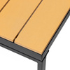 Meble ogrodowe komplet stolik kawowy, narożnik modułowy z poduszkami na taras czarno-brązowy