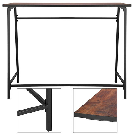 Biurko gabinetowe, stolik do nauki, komputerowy, nowoczesny 100x50x76 cm czarno-brązowy