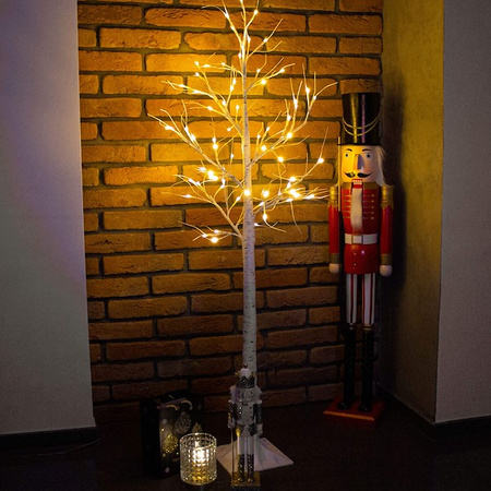 Drzewko świecące 210 cm brzoza LED dekoracja świąteczna