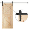 System drzwi przesuwnych 200 cm barn door, prowadnica z ozdobnymi okuciami do 100 kg czarny