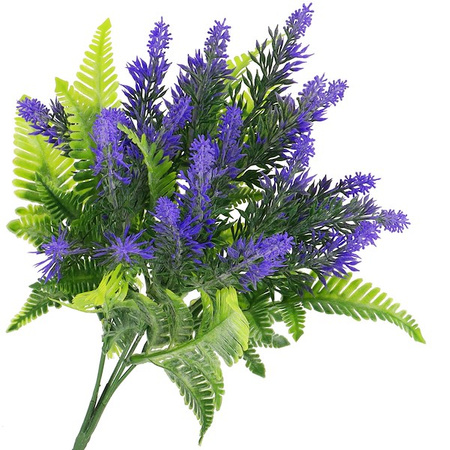 Bukiet sztucznych kwiatów lawendy 32 cm fioletowy 5 gałązek