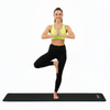 Mata do jogi, ćwiczeń fitness antypoślizgowa 183x61 cm materac do pilates, czarny