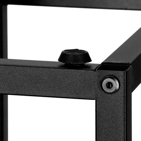 Kwietnik metalowy 4 półki 67,5 cm nowoczesny stojak na kwiaty loft czarny, brązowy