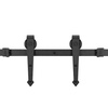 System drzwi przesuwnych 200 cm barn door, prowadnica z ozdobnymi okuciami do 100 kg czarny