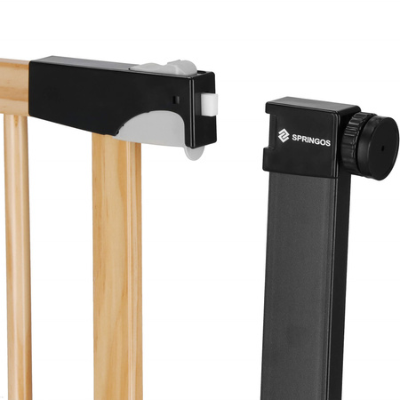 Barierka na schody 75-82 cm ochronna bramka rozporowa, zabezpieczająca brązowo-czarna