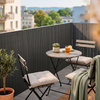 Osłona PVC maskująca 500x140 cm mata na balkon, taras, ogrodzenie, ciemnoszara