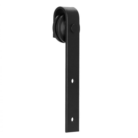 System drzwi przesuwnych 183 cm barn door z ozdobnymi okuciami, prowadnica do 100 kg czarny