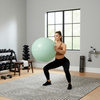 Piłka fitness 65 cm do ćwiczeń pilates i jogi z pompką, gimnastyczna, miętowa