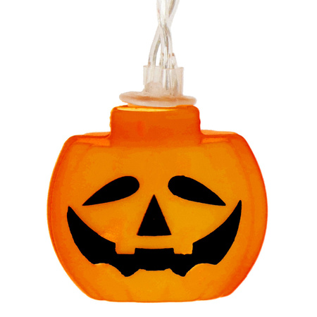 Dekoracja na Halloween łańcuch świetlny dynie girlanda 10 LED