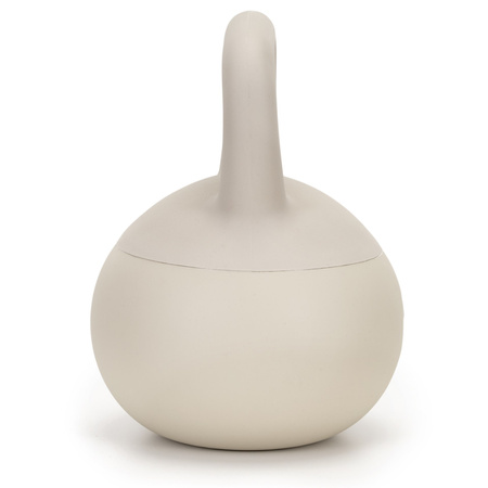 Kettlebell miękki 10 kg ciężar do ćwiczeń, kula treningowa, fitness, beżowy