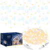 Kurtyna świetlna 500 led girlanda, lampki wewnętrzno-zewnętrzne 24 m sople biały ciepły + flash