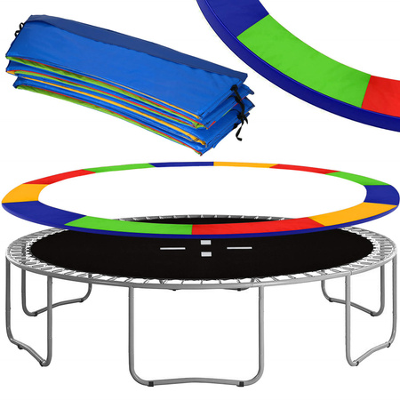 Siatka do trampoliny zewnętrzna z osłoną na sprężyny 427 cm 14 FT 8 słupków multikolor