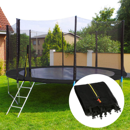 Siatka do trampoliny zewnętrzna z osłoną na sprężyny 366 cm 12 FT 8 słupków niebieska