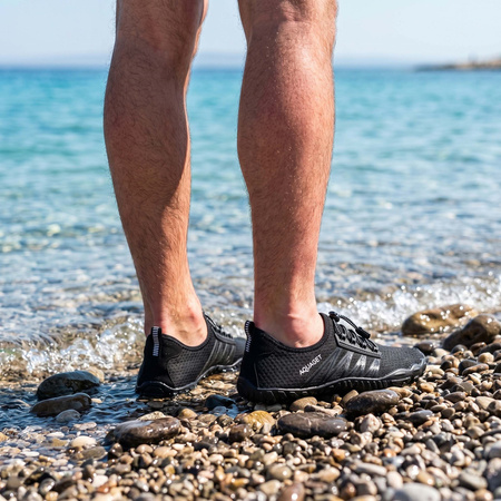 Buty do wody, pływania męskie 45 obuwie plażowe, szybkoschnące, czarne